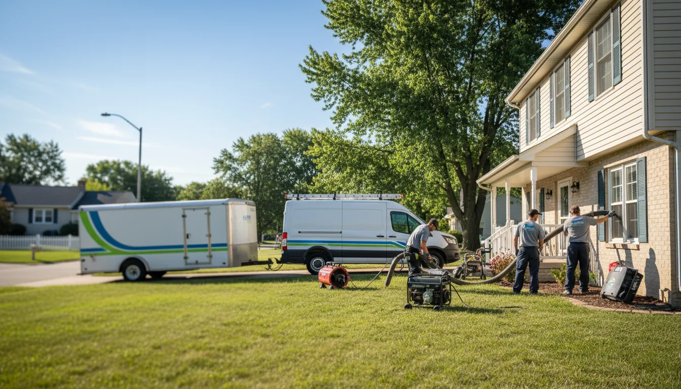 Flooded Basement Restoration And Cleanup With Repair in Johnston City, IL near me